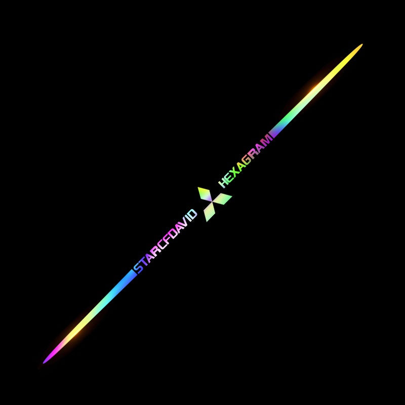 Pegatinas reflectantes láser de colores 3D para coche, 4 unidades-ES