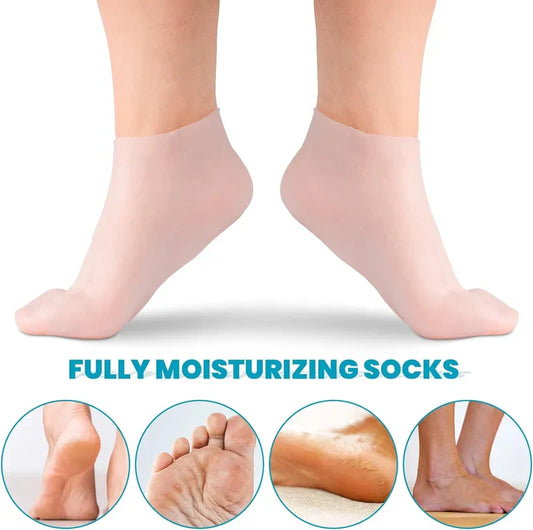 Calcetines exfoliantes de silicona hidratantes para el cuidado de los pies-ES