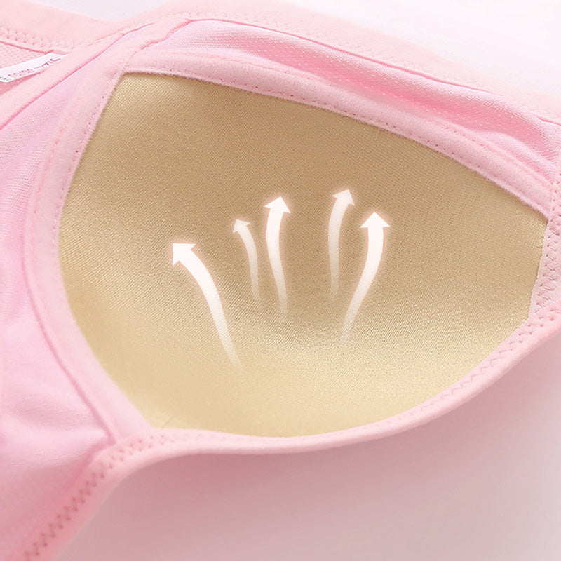 Zračen in koži prijazen bombažni modrček z zapenjanjem spredaj【🔥 Kupite 1, prejmete 1 gratis】-SI