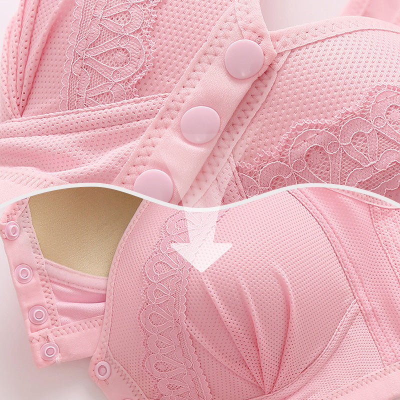 Zračen in koži prijazen bombažni modrček z zapenjanjem spredaj【🔥 Kupite 1, prejmete 1 gratis】-SI