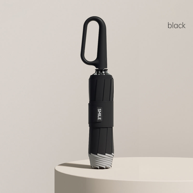 ☂️✨ ¡Paraguas con franja reflectante de seguridad! Se expande y contrae invertidamente sin salpicar agua, buena visibilidad en entornos oscuros.-ES