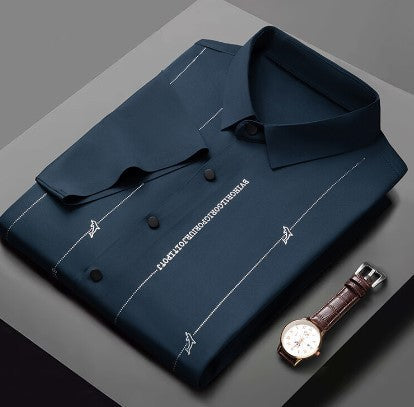 ❄️Vyriški, nesiglamžantys, labai tamprūs šilko marškiniai-LT