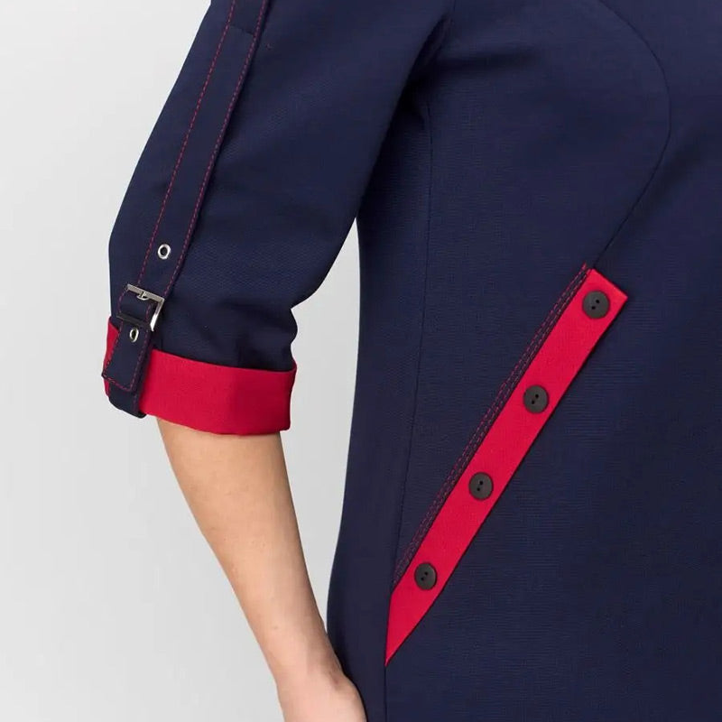 Vestido de moda de alta gama para mujer con cremallera lateral.-ES