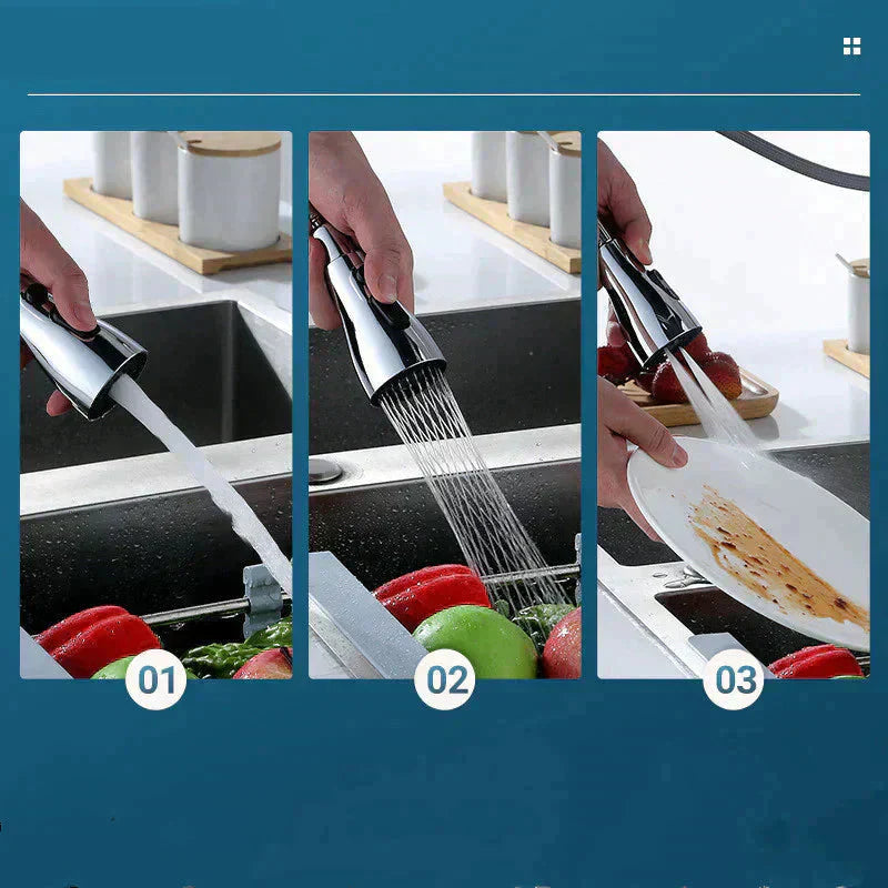 🔥720° vrtljiva pršilna glava za kuhinjsko pipo s 3 funkcijami-SI