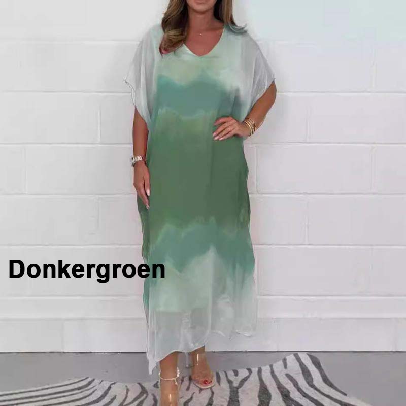 ✨【S-4XL】 Pohodlné dámske šedé šifónové šaty-SK