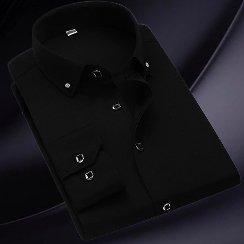 ✨ Ανδρικό βαμβακερό μακρυμάνικο πουκάμισο υψηλής ποιότητας-GR