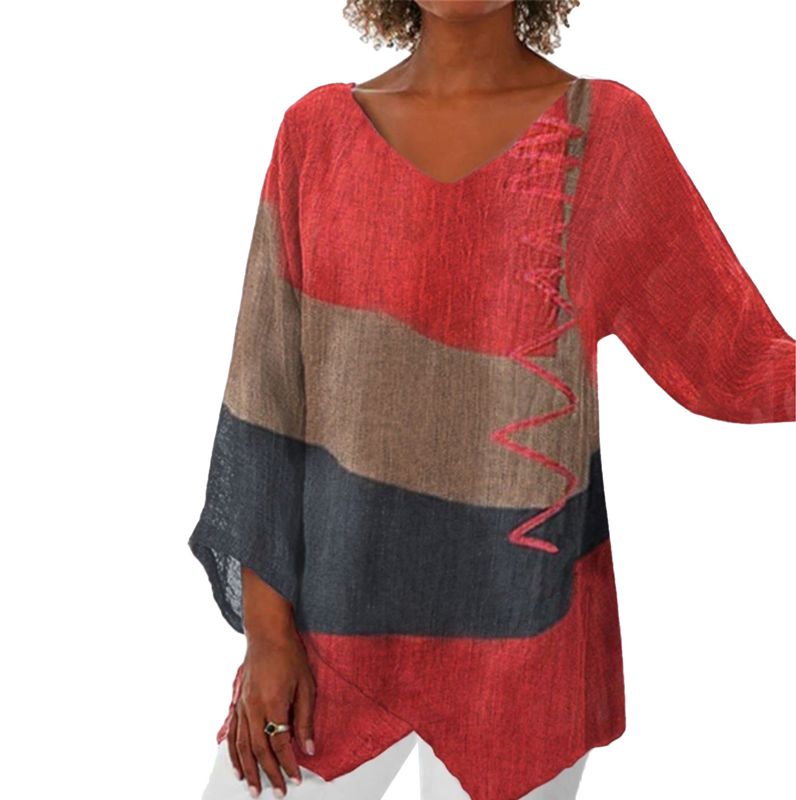 【M-4XL】🌸 Camiseta de manga larga con estampado vintage-ES