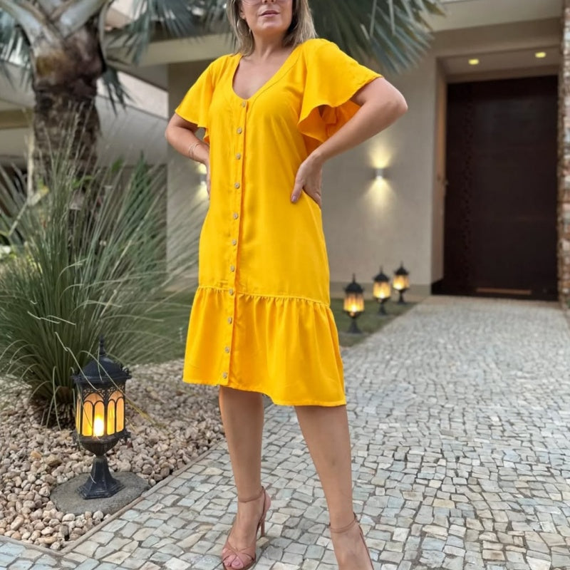 🥰Vestido suelto con botones-ES