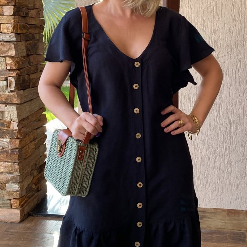 🥰Vestido suelto con botones-ES