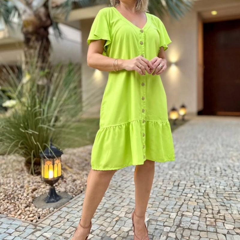 🥰Vestido suelto con botones-ES