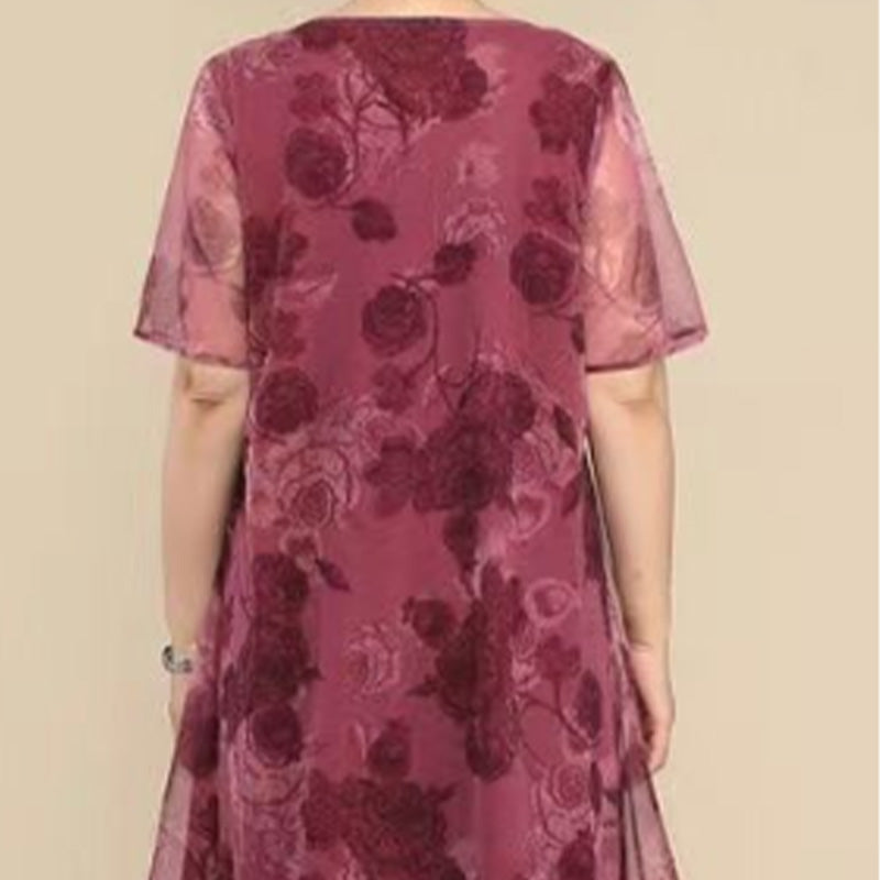 🌺Elegantiškos, laisvos šifoninės suknelės didesnių dydžių-LT