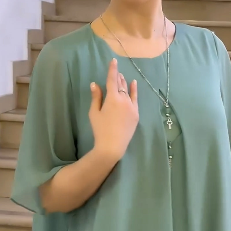 🔥👗Vestido suelto de mujer en color liso-ES