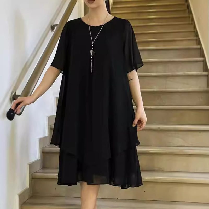 🔥👗Vestido suelto de mujer en color liso-ES