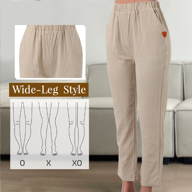 Kvėpuojančios lininės laisvalaikio kelnės-LT