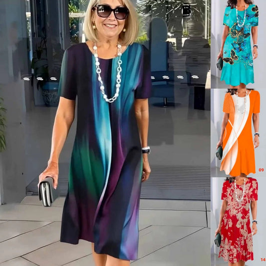 Moteriška Colorblock klostuota suknelė-LT