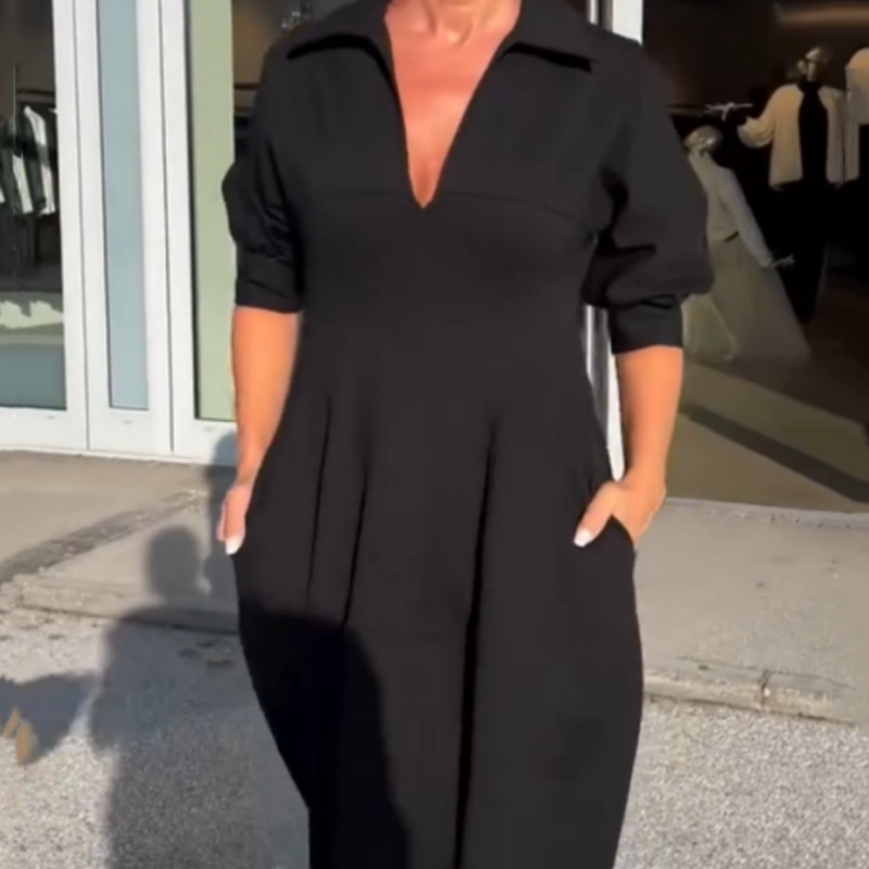 💕Μαύρο φόρεμα με έντονη προσωπικότητα-GR