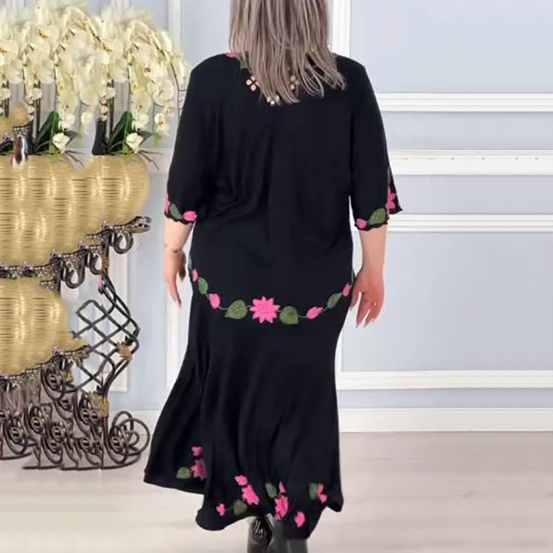 🌷Elegante vestido floral de mujer con escote en V-ES