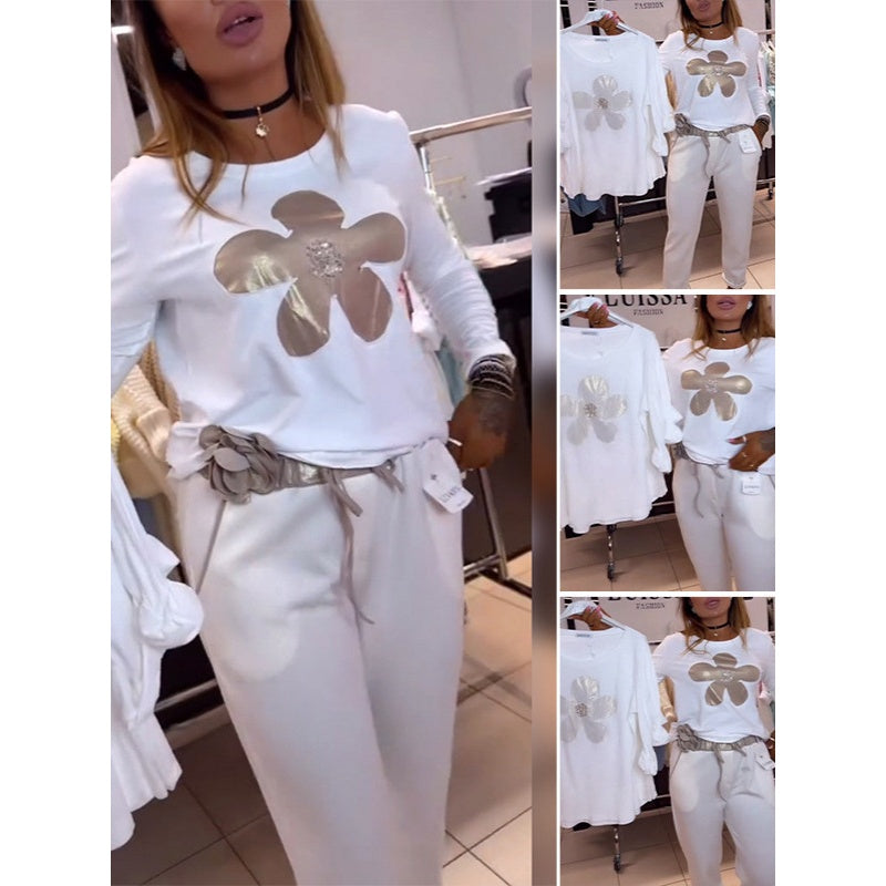 Top de mujer con estampado floral y escote-ES