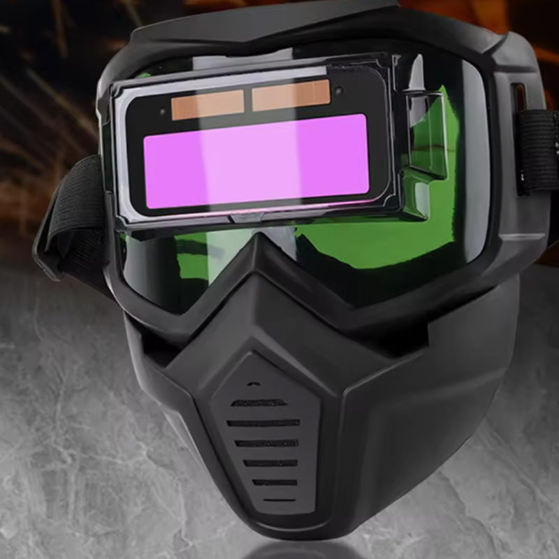 ⚡Máscara protectora de soldadura de rostro completo con oscurecimiento automático✨-ES