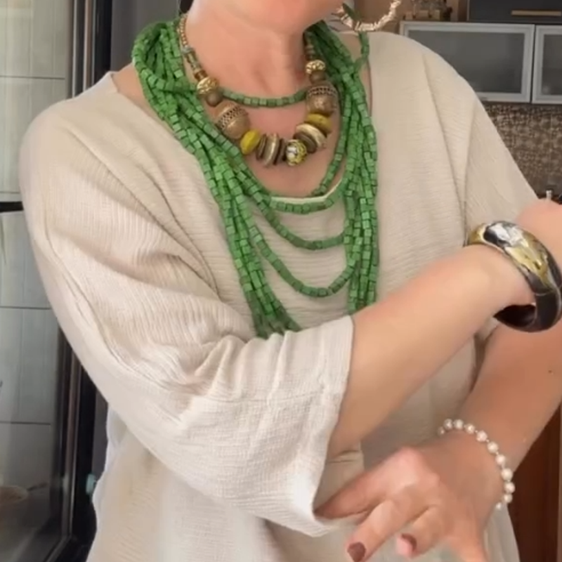 【S-5XL】👗Conjunto de falda larga de color liso-ES