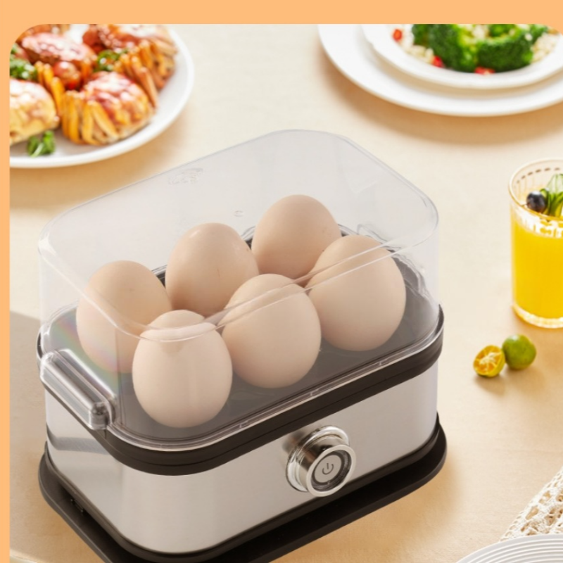 🥚 Πολυλειτουργικός ατμομάγειρας για αυγά με διαφανές καπάκι-GR