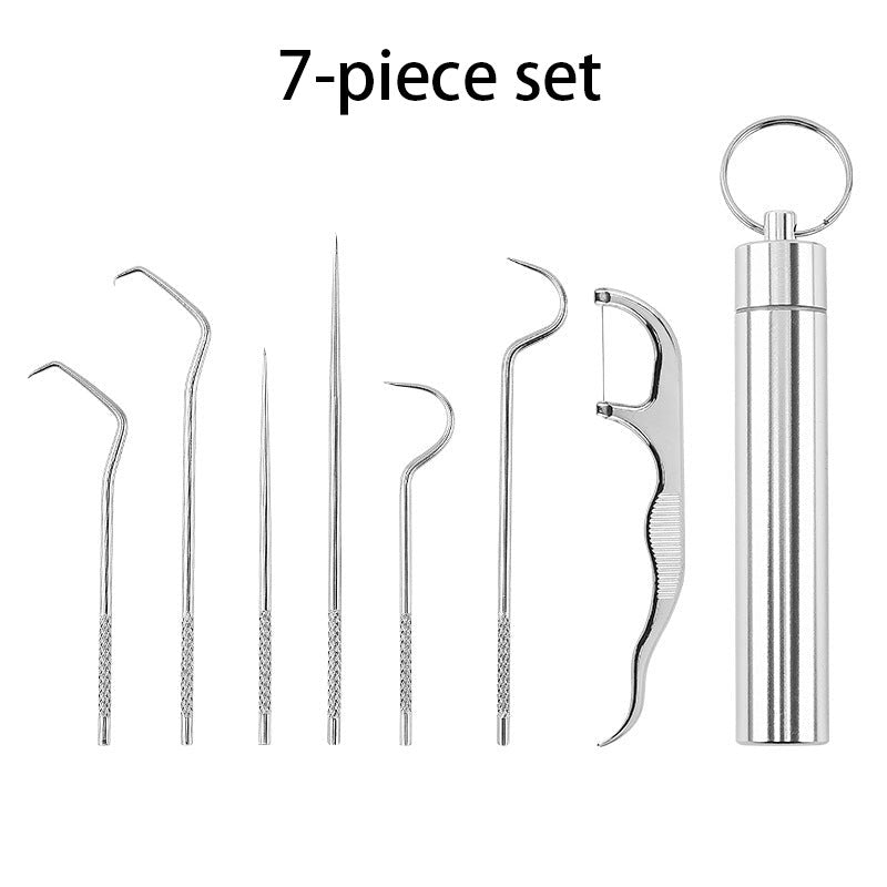 🦷Nerūdijančio plieno dantų krapštukų rinkinys-LT