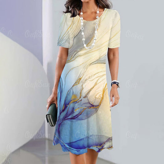 🌹Collar de rosas gratis🌸Vestido estampado casual y versátil para mujer-ES