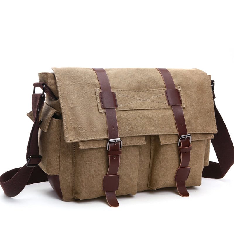 Moška platnena torba za čez ramo velike prostornine-SI