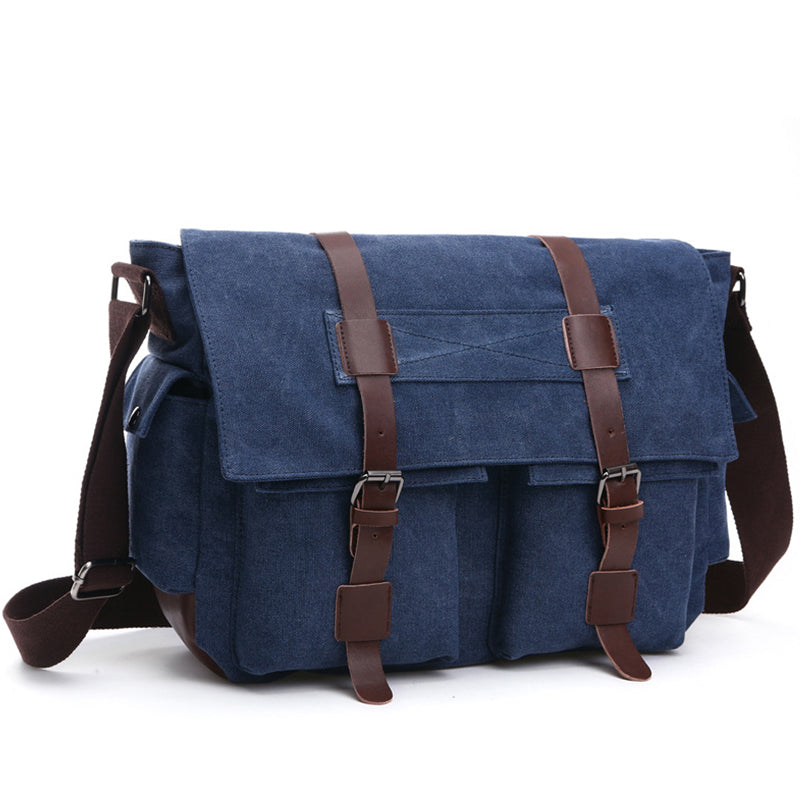 Moška platnena torba za čez ramo velike prostornine-SI