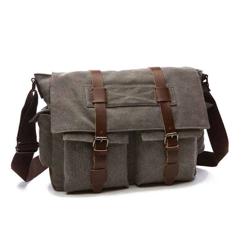 Moška platnena torba za čez ramo velike prostornine-SI