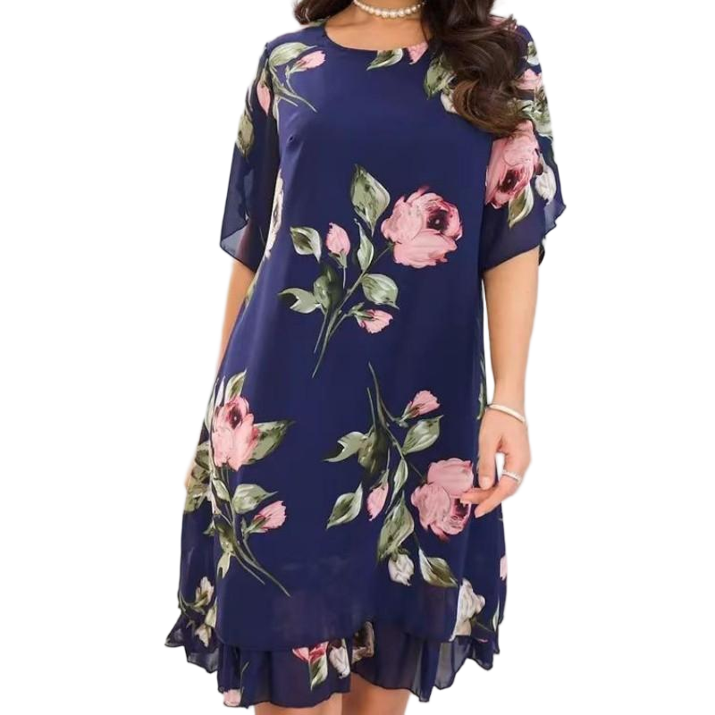 Ženska haljina s cvjetnim printom-HR