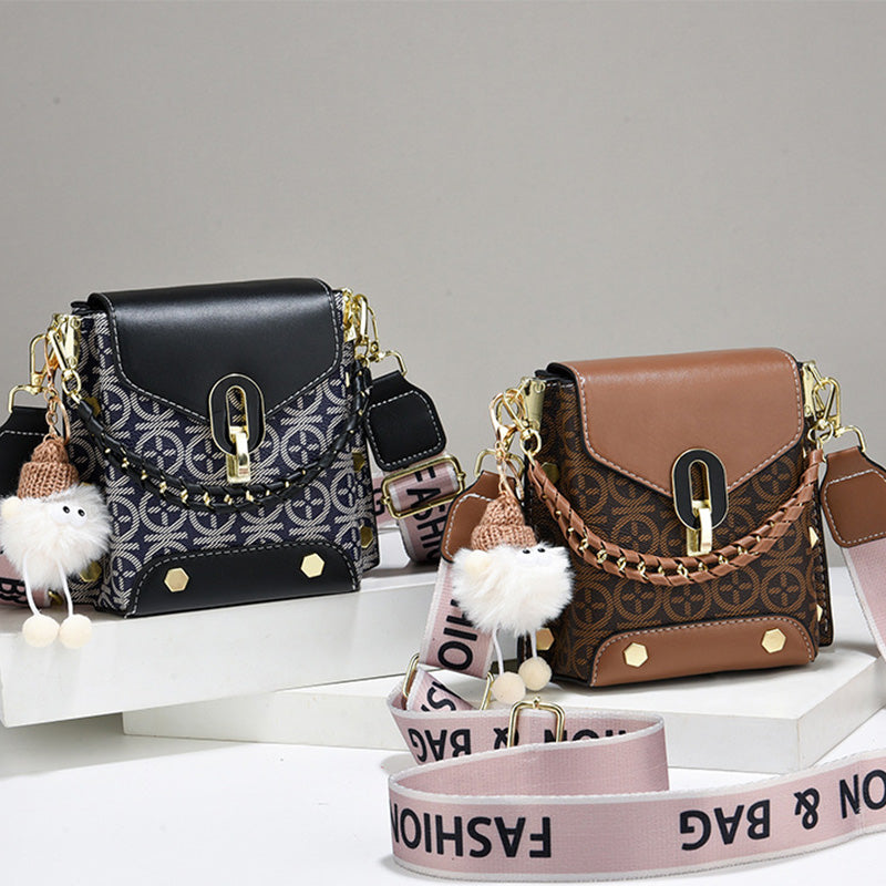 Γυναικεία μοντέρνα δερμάτινη τσάντα χιαστί-GR