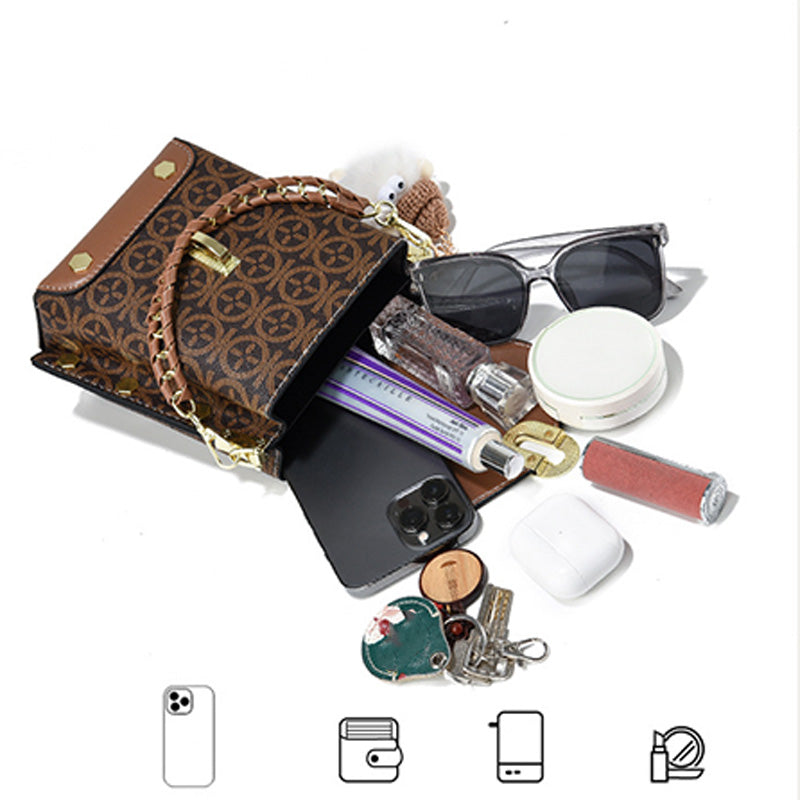 Γυναικεία μοντέρνα δερμάτινη τσάντα χιαστί-GR