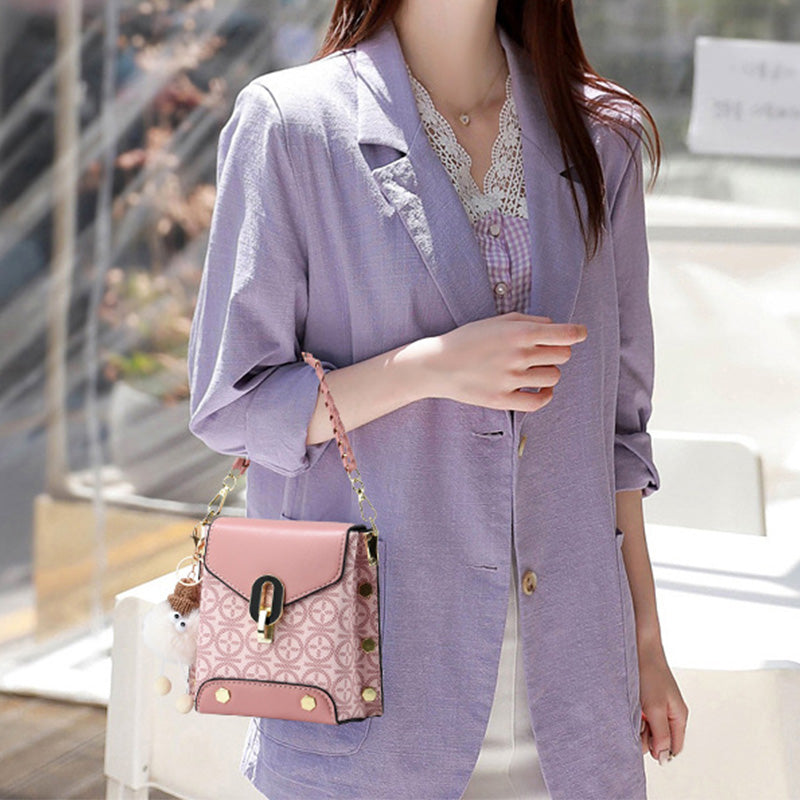 Γυναικεία μοντέρνα δερμάτινη τσάντα χιαστί-GR