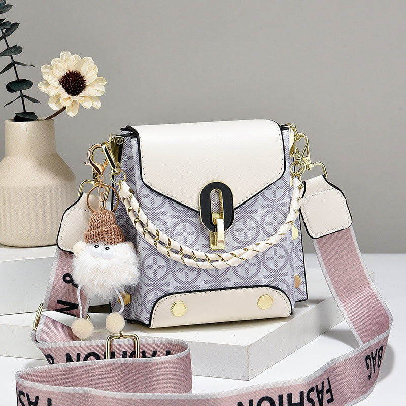 Γυναικεία μοντέρνα δερμάτινη τσάντα χιαστί-GR