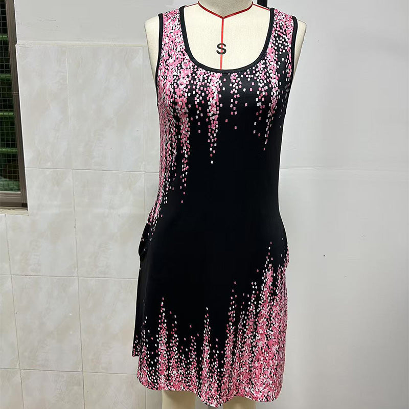 ✨Modna ženska haljina bez rukava s printom🦋-HR