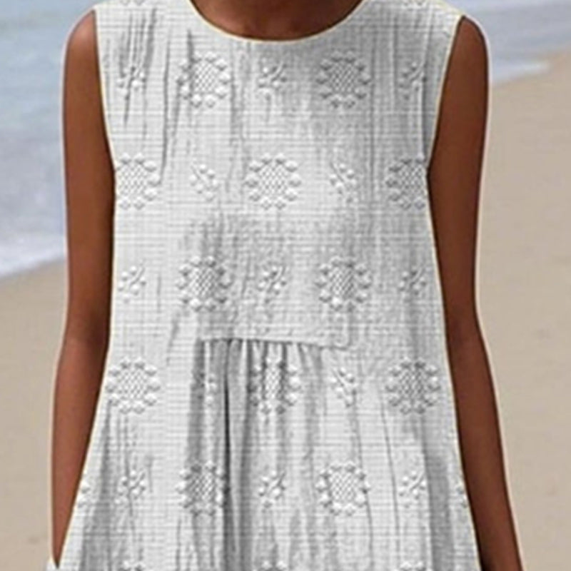 Moteriška laisvalaikio suknelė be rankovių-LT