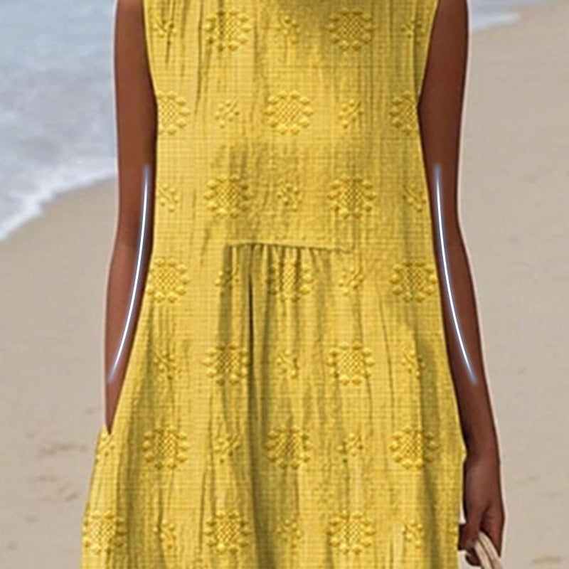 Moteriška laisvalaikio suknelė be rankovių-LT