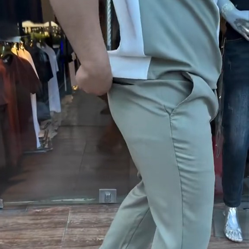 🔥 Šios vasaros tendencijos! 💁‍♀️ Vyriškas palaidinės ir kelnių komplektas kasdienai-LT