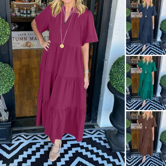 💐 Elegantiškas ilgas moteriškas sijonas, gausiai sluoksniuotas, laisvas ir patogus-LT