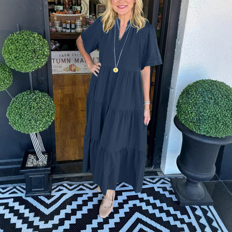 💐 Elegante falda larga de mujer, rica en capas, suelta y cómoda.-ES