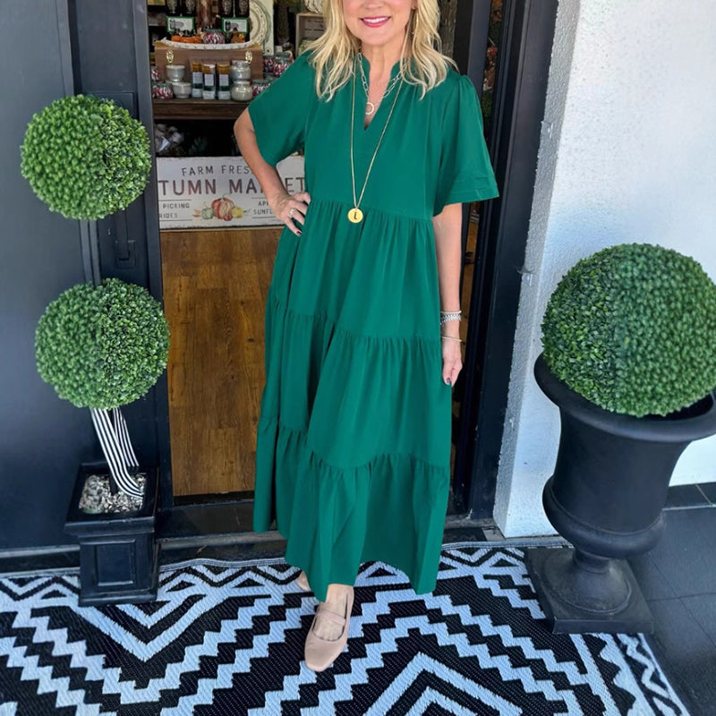 💐 Elegante falda larga de mujer, rica en capas, suelta y cómoda.-ES