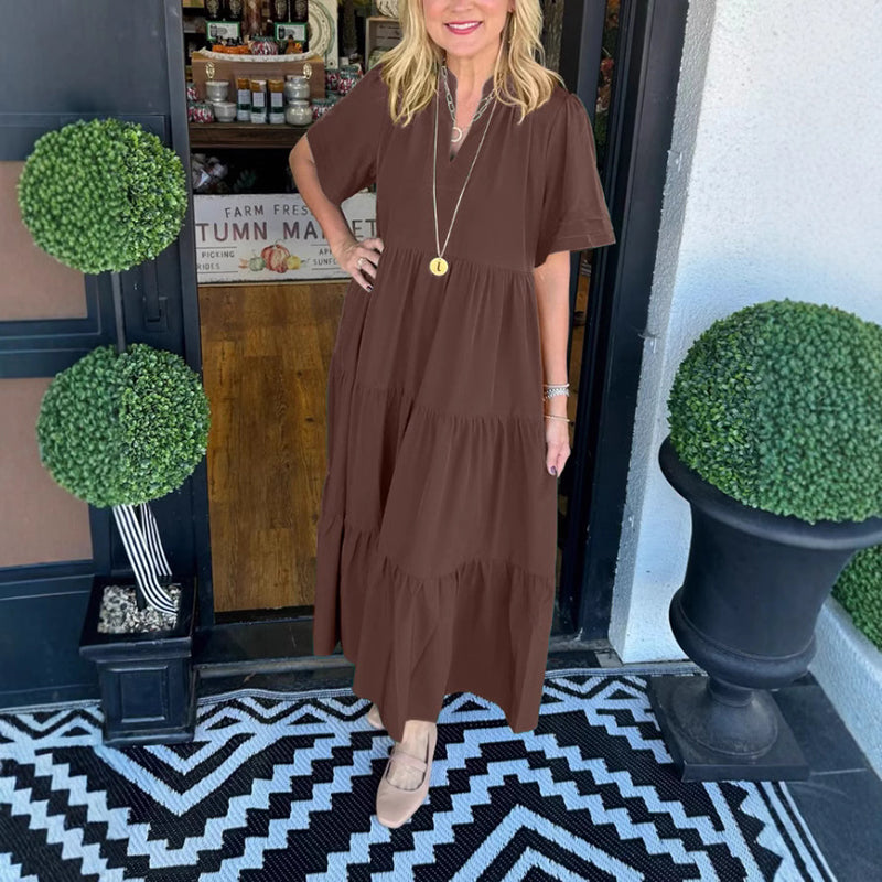 💐 Elegante falda larga de mujer, rica en capas, suelta y cómoda.-ES