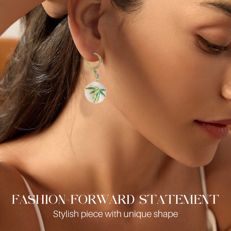 Σκουλαρίκια και κολιέ από μπαμπού σε μοντέρνο ανατολίτικο στιλ-GR