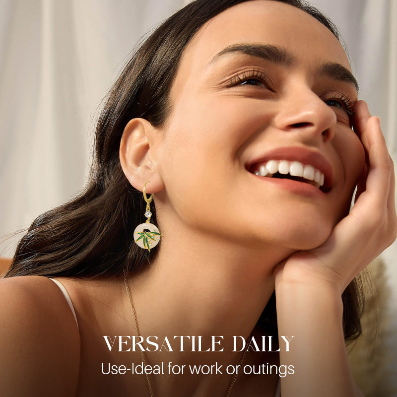 Σκουλαρίκια και κολιέ από μπαμπού σε μοντέρνο ανατολίτικο στιλ-GR