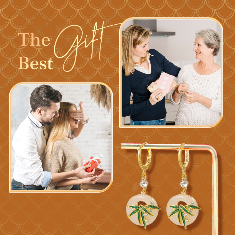 Σκουλαρίκια και κολιέ από μπαμπού σε μοντέρνο ανατολίτικο στιλ-GR