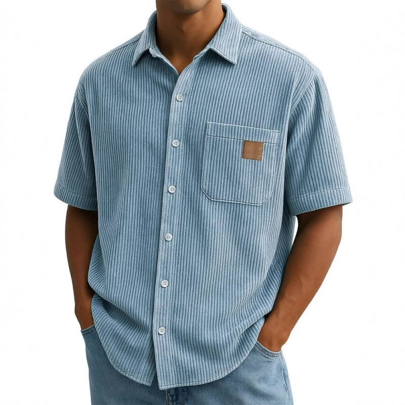 🔥Camisas de manga corta para hombre con solapas vintage-ES