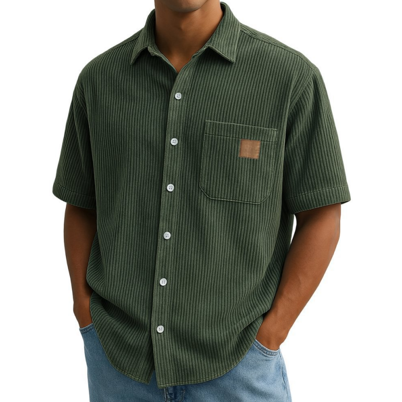 🔥Camisas de manga corta para hombre con solapas vintage-ES