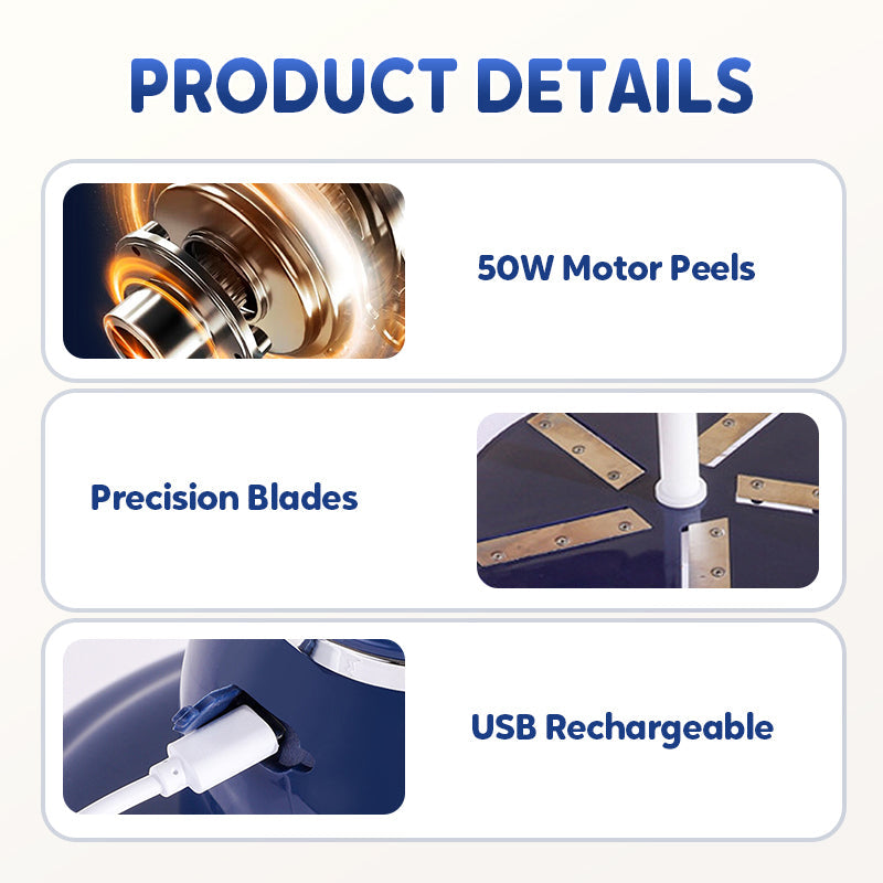 Pelador de frutas eléctrico automático portátil-ES