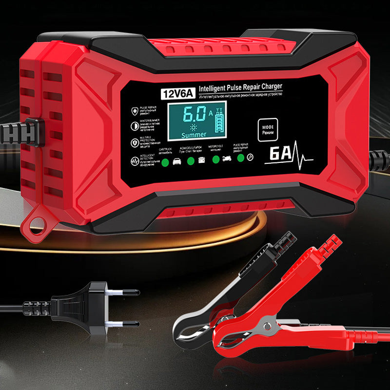 🔥 Cargador inteligente para baterías de coche y moto - 220 V - Enchufe europeo 🚗⚡-ES